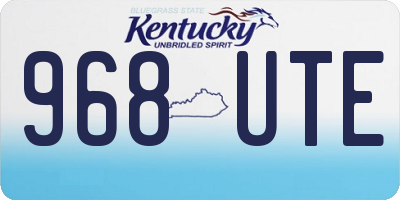 KY license plate 968UTE