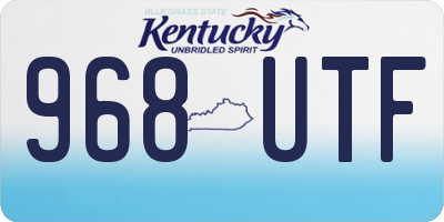 KY license plate 968UTF
