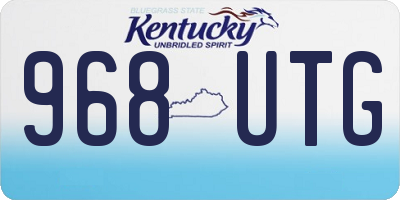 KY license plate 968UTG
