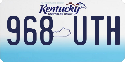 KY license plate 968UTH
