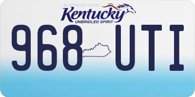 KY license plate 968UTI