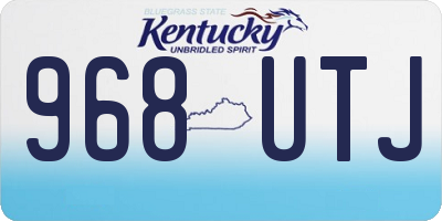 KY license plate 968UTJ