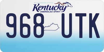 KY license plate 968UTK