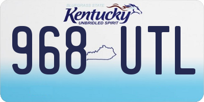 KY license plate 968UTL