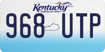 KY license plate 968UTP