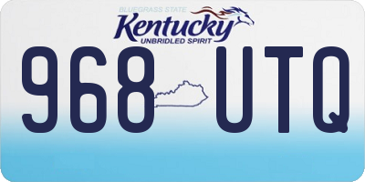 KY license plate 968UTQ