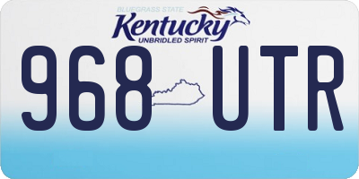 KY license plate 968UTR