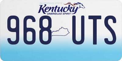 KY license plate 968UTS