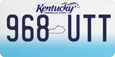 KY license plate 968UTT