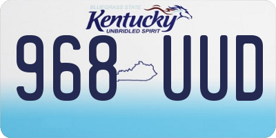 KY license plate 968UUD