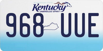 KY license plate 968UUE