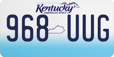 KY license plate 968UUG