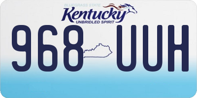 KY license plate 968UUH