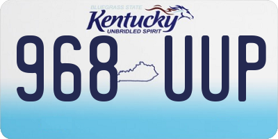 KY license plate 968UUP