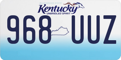 KY license plate 968UUZ