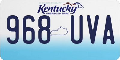 KY license plate 968UVA