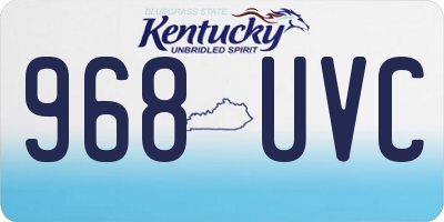 KY license plate 968UVC
