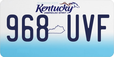 KY license plate 968UVF