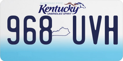 KY license plate 968UVH