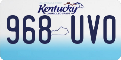 KY license plate 968UVO