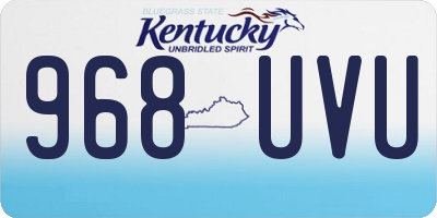 KY license plate 968UVU