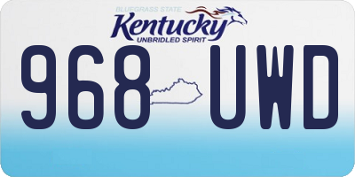 KY license plate 968UWD