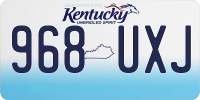 KY license plate 968UXJ