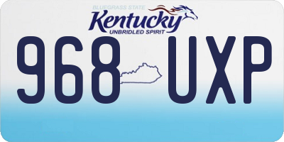 KY license plate 968UXP