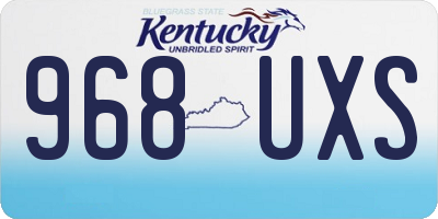 KY license plate 968UXS