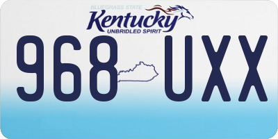 KY license plate 968UXX