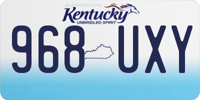 KY license plate 968UXY