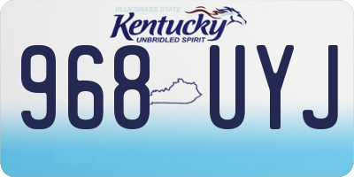 KY license plate 968UYJ