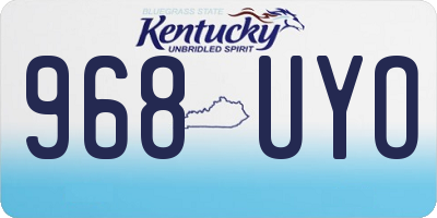 KY license plate 968UYO