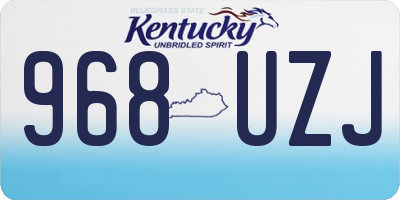 KY license plate 968UZJ