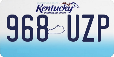 KY license plate 968UZP