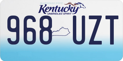 KY license plate 968UZT