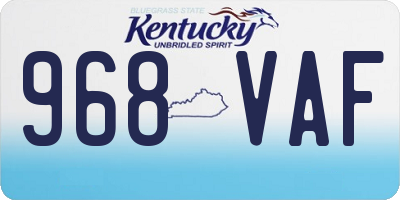 KY license plate 968VAF