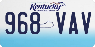 KY license plate 968VAV