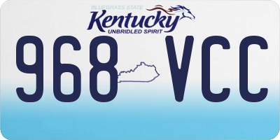 KY license plate 968VCC