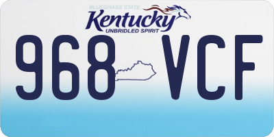 KY license plate 968VCF