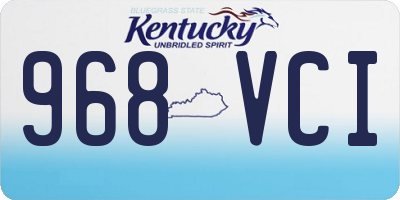 KY license plate 968VCI