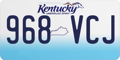 KY license plate 968VCJ