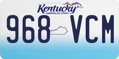KY license plate 968VCM