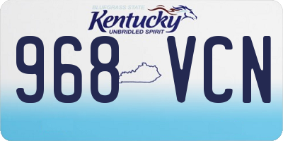 KY license plate 968VCN