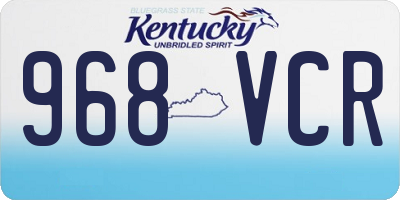 KY license plate 968VCR