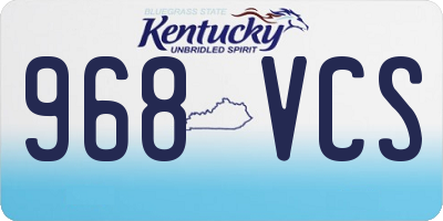 KY license plate 968VCS