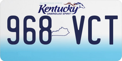 KY license plate 968VCT