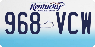 KY license plate 968VCW