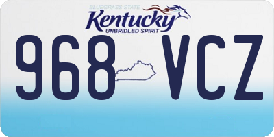 KY license plate 968VCZ