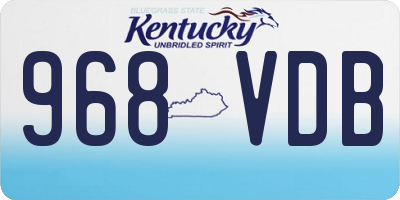 KY license plate 968VDB